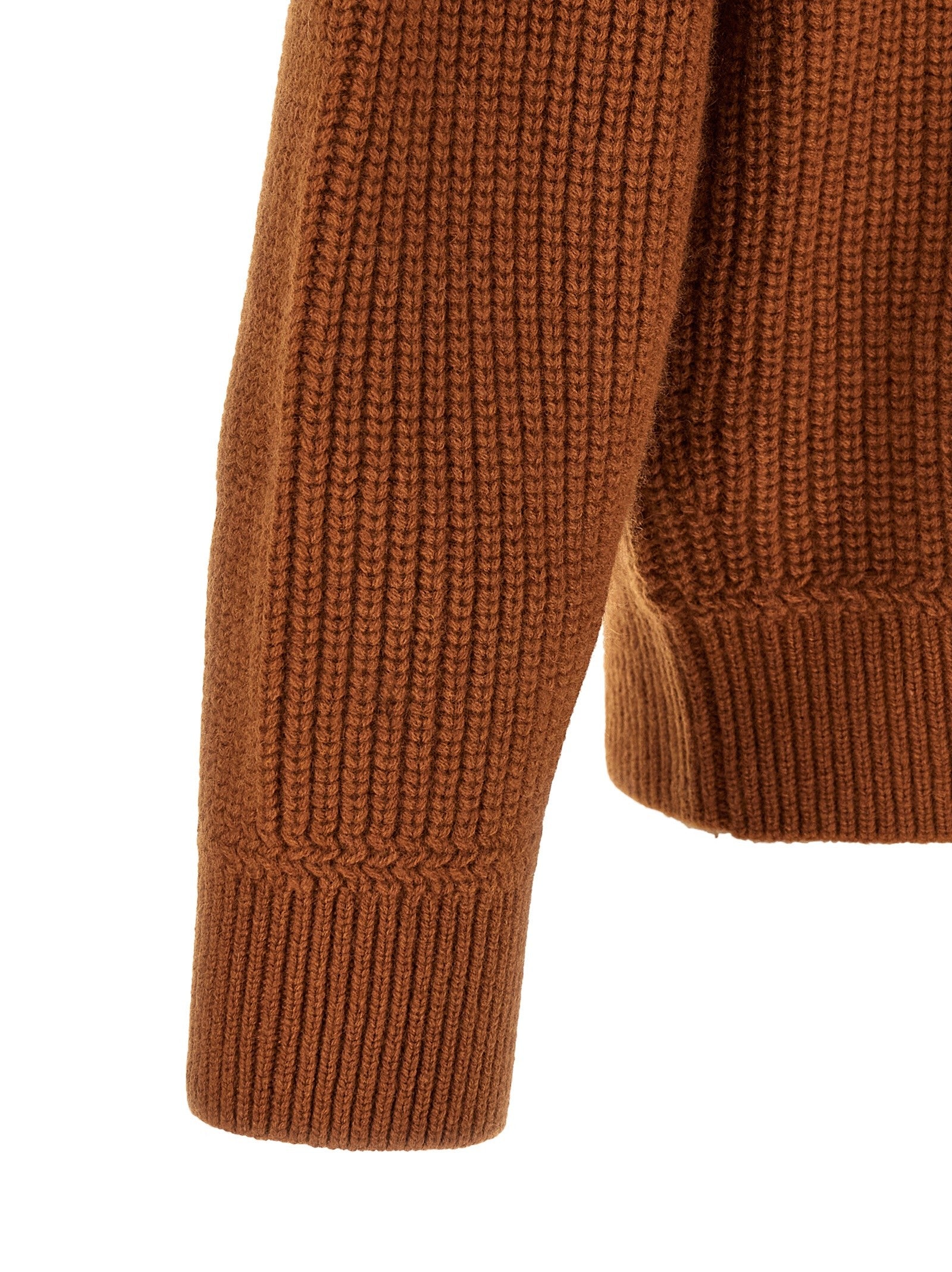 ISABEL MARANT Ribbed Mael Cardigan Brown