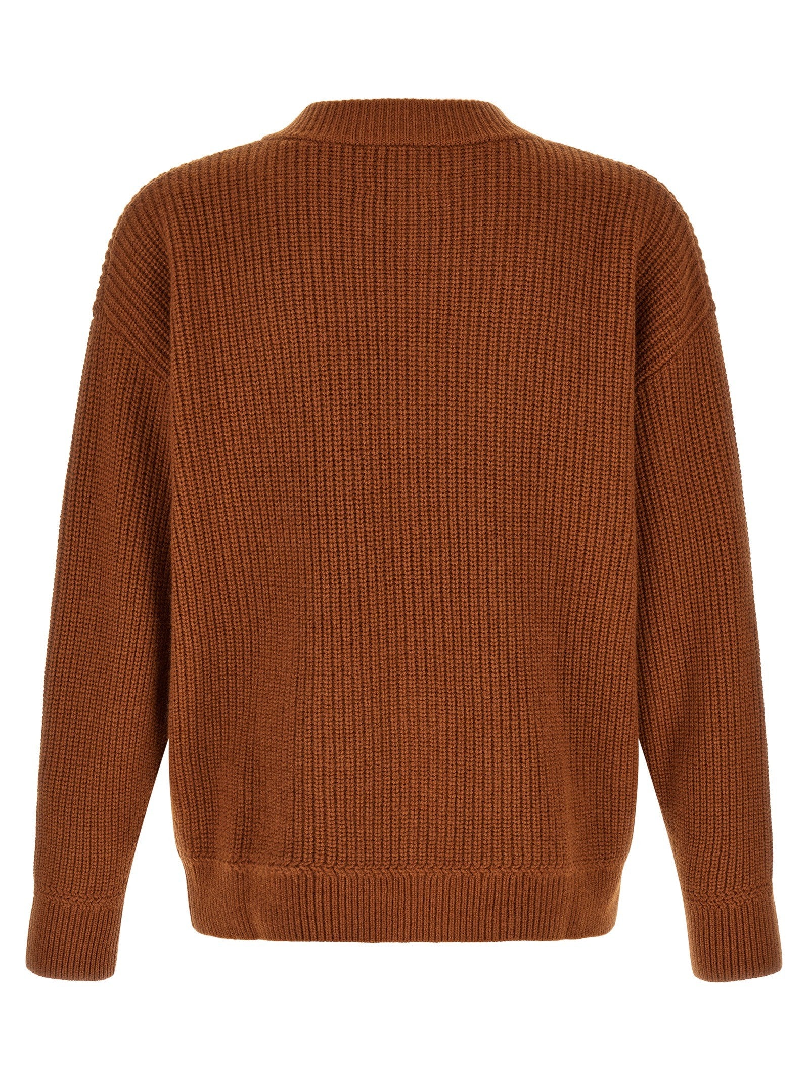 ISABEL MARANT Ribbed Mael Cardigan Brown