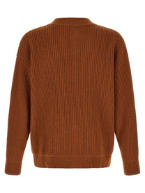 ISABEL MARANT Ribbed Mael Cardigan Brown