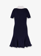 self-portrait Women's Ribbed Mini Dress Blue, view 2