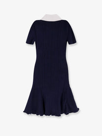 self-portrait Women's Ribbed Mini Dress Blue