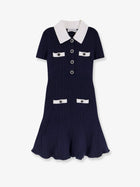 self-portrait Women's Ribbed Mini Dress Blue