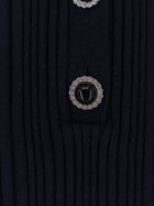 self-portrait Women's Ribbed Mini Dress Blue, view 3
