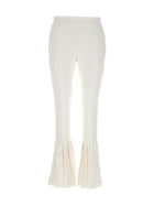 Sacai Ribbed Pleated Pants White