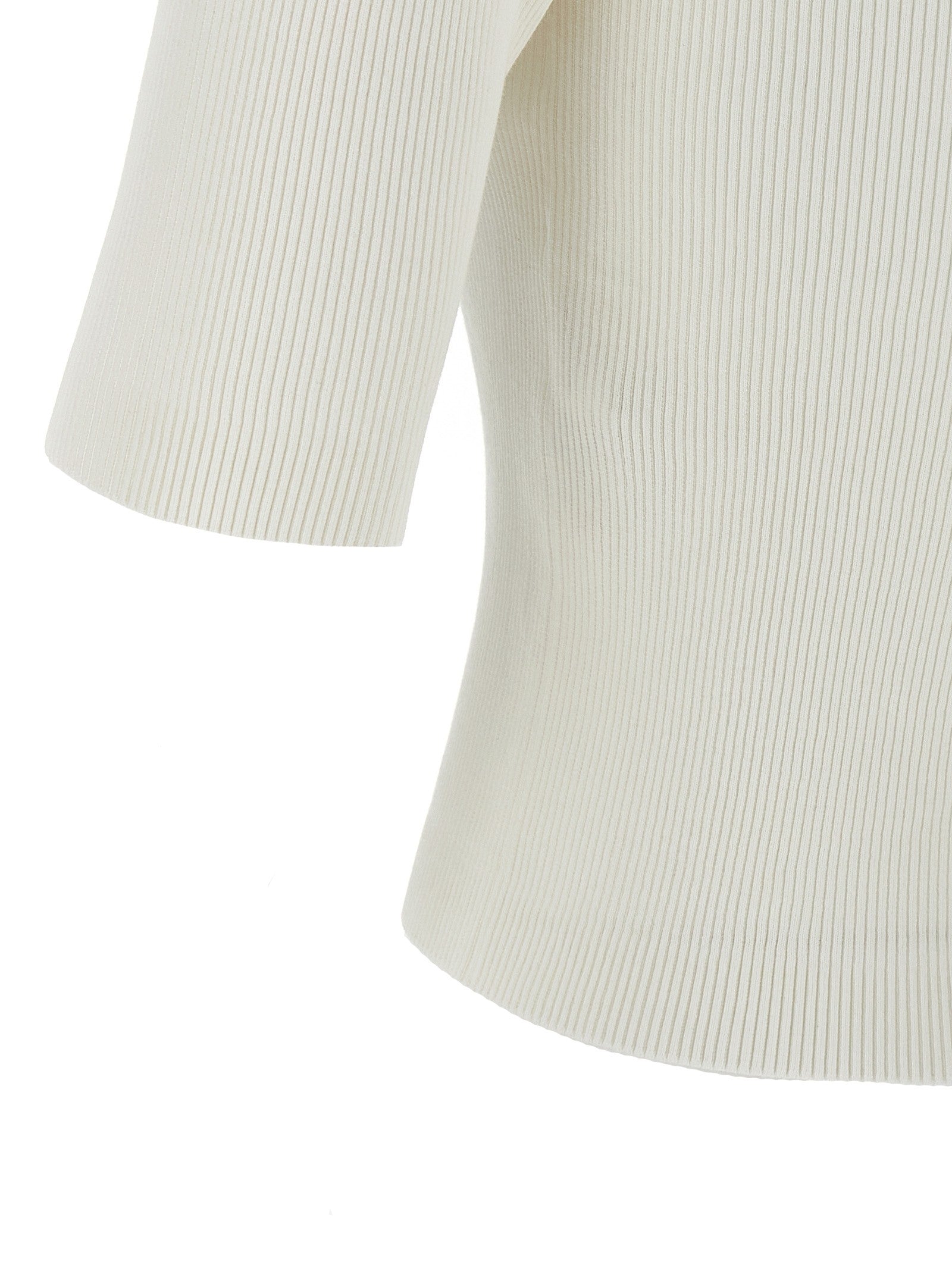 AURALEE Ribbed Polo Shirt White