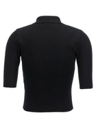 AURALEE Ribbed Polo Shirt Black, view 2