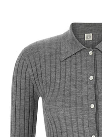 Toteme Ribbed Shirt Grey