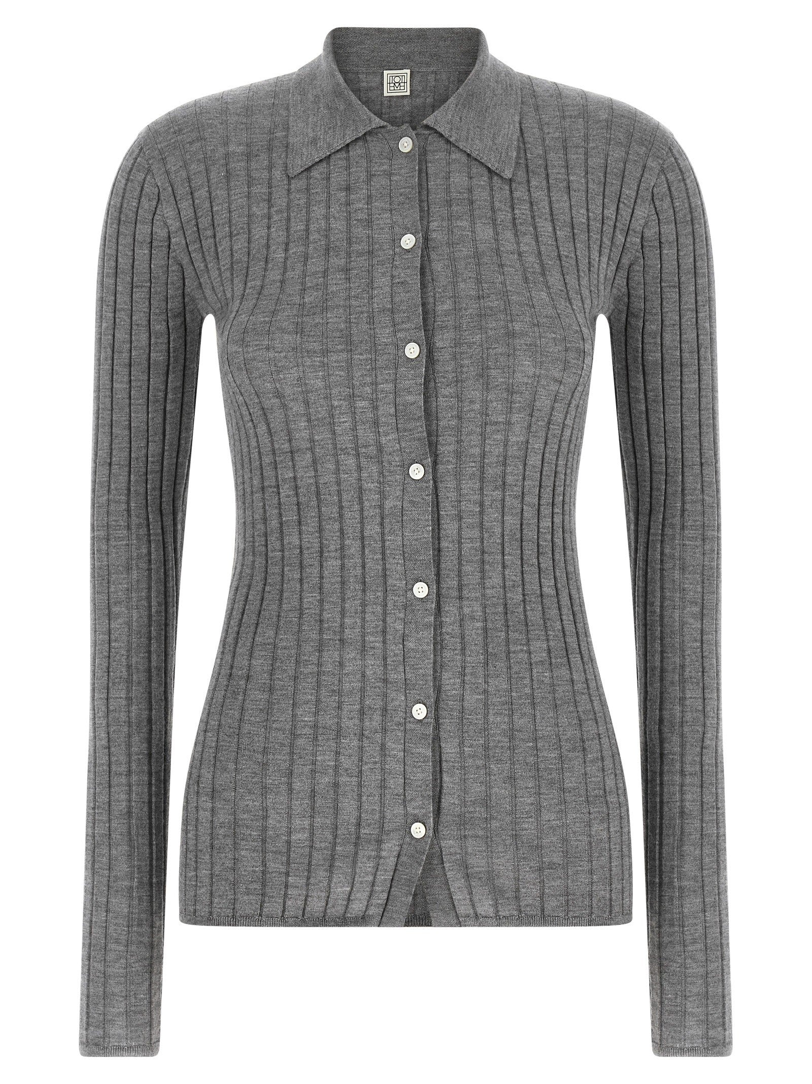Toteme Ribbed Shirt Grey