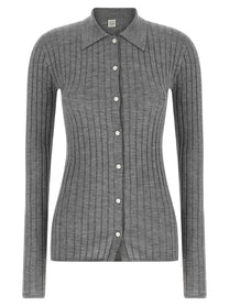 Toteme Ribbed Shirt Grey