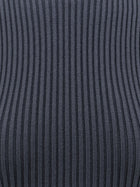 ALAÏA Women's Ribbed Skater Dress Grey, view 3