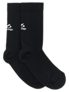 Balenciaga Ribbed Socks Black