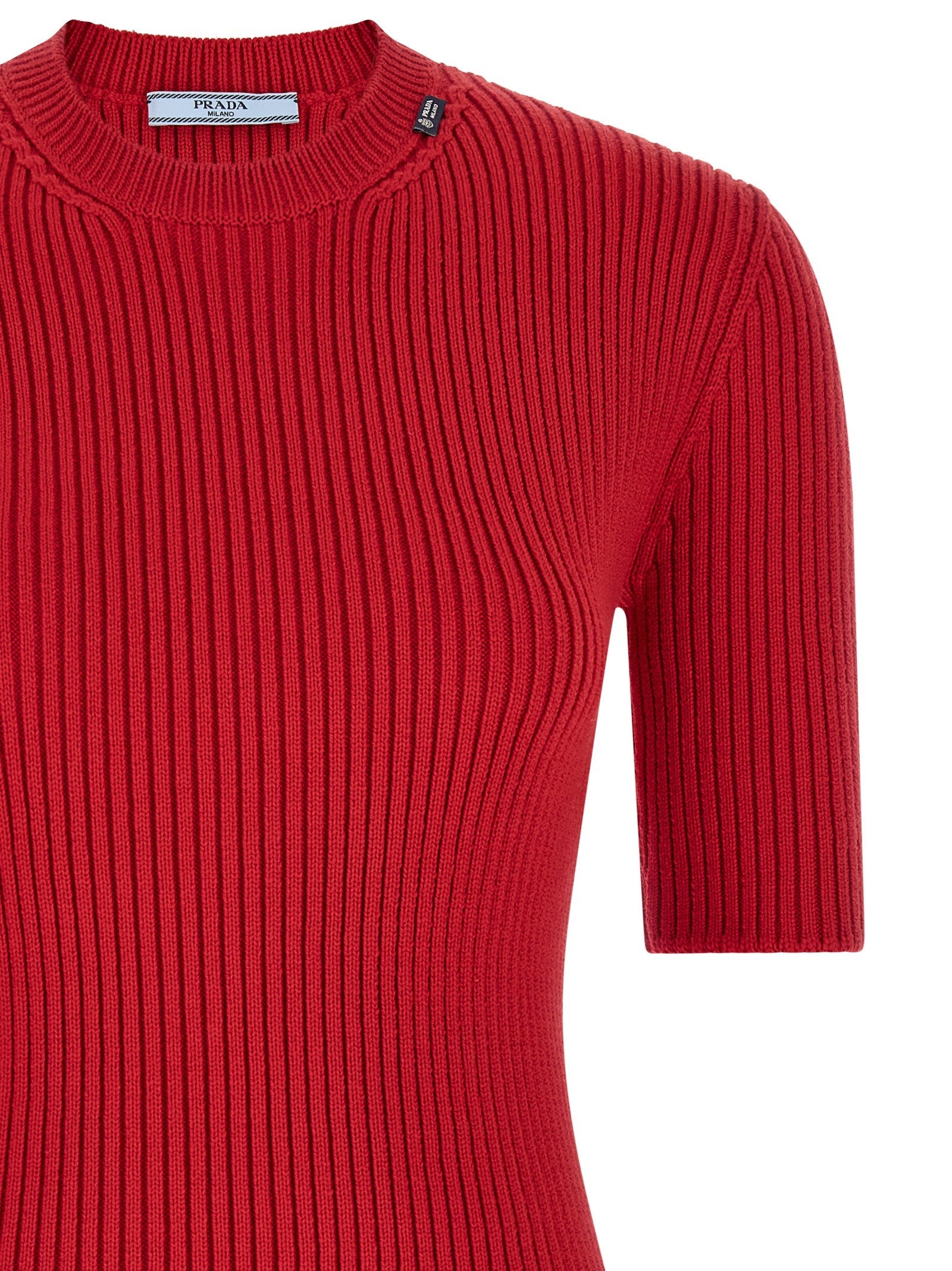PRADA Ribbed Sweater Red