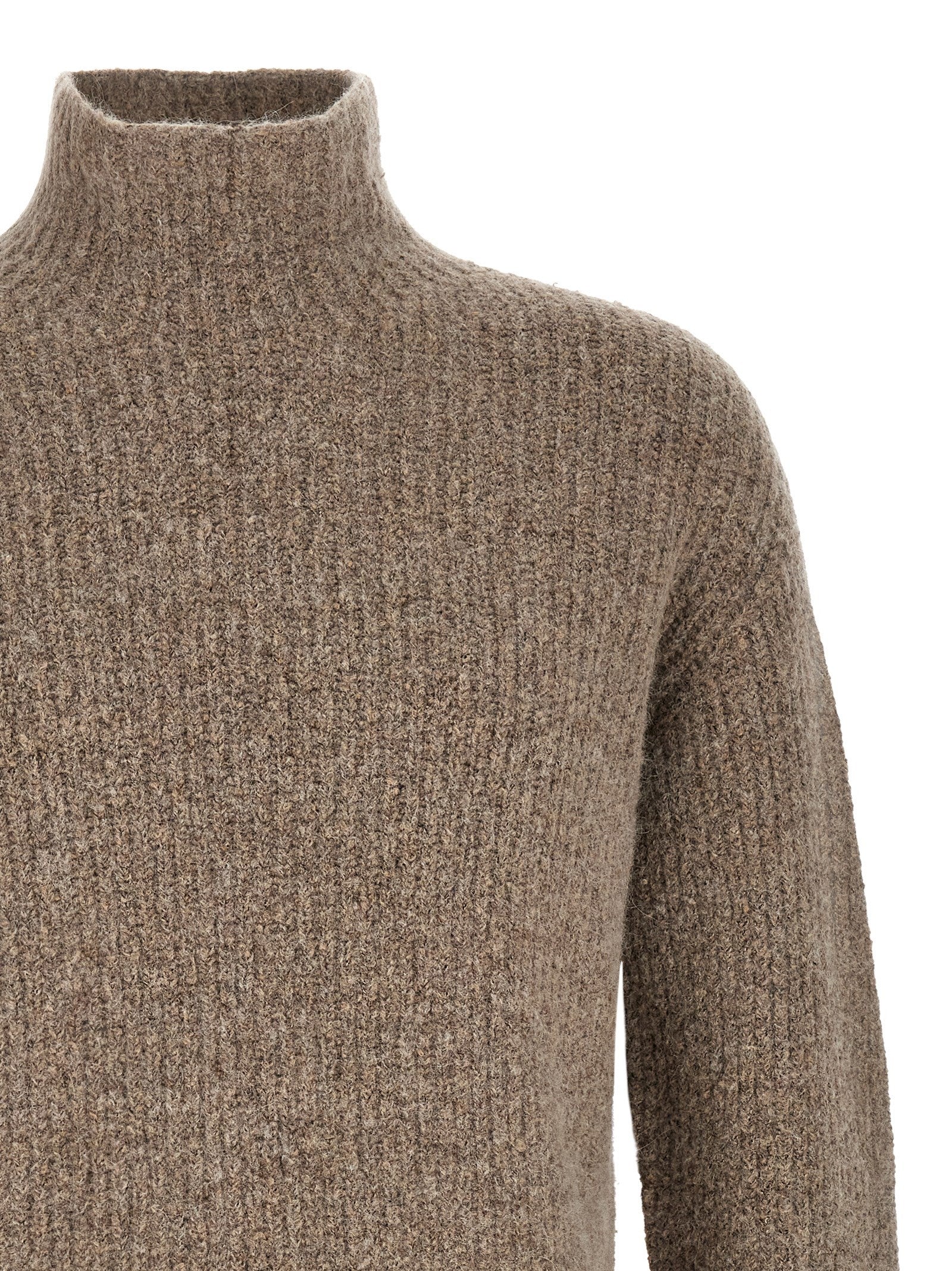Roberto Collina Ribbed Sweater Beige