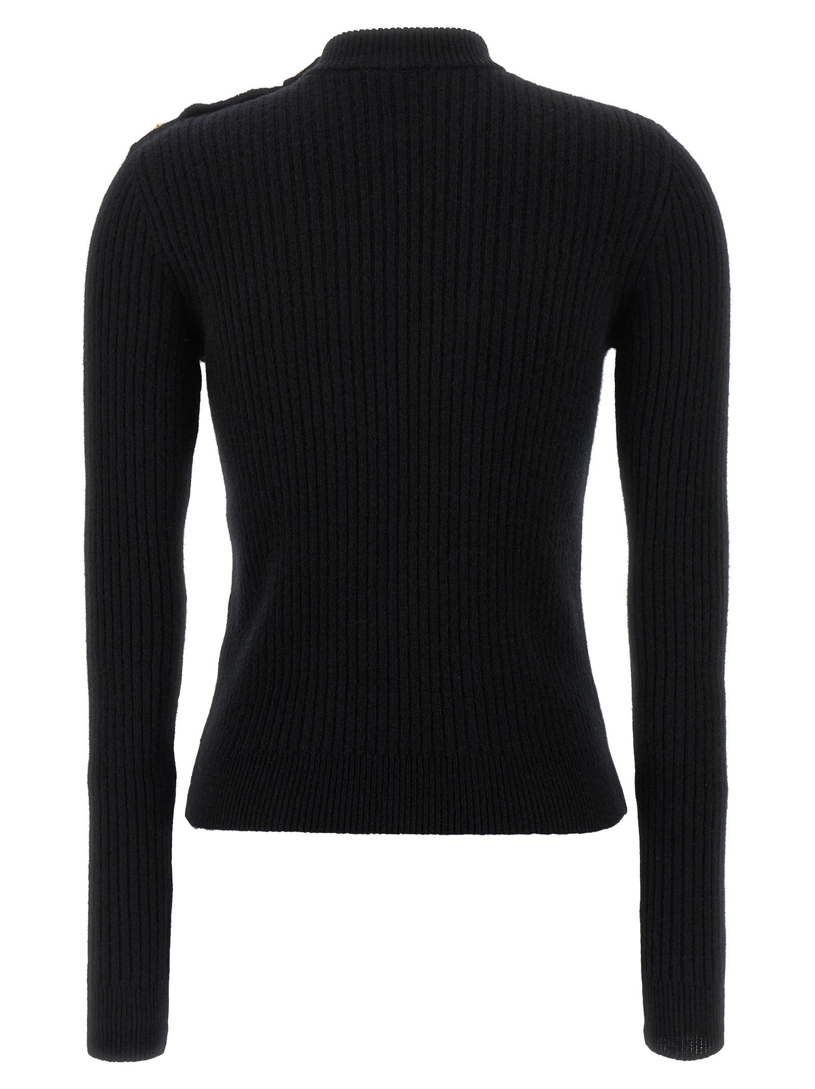 Balmain Ribbed Sweater Black