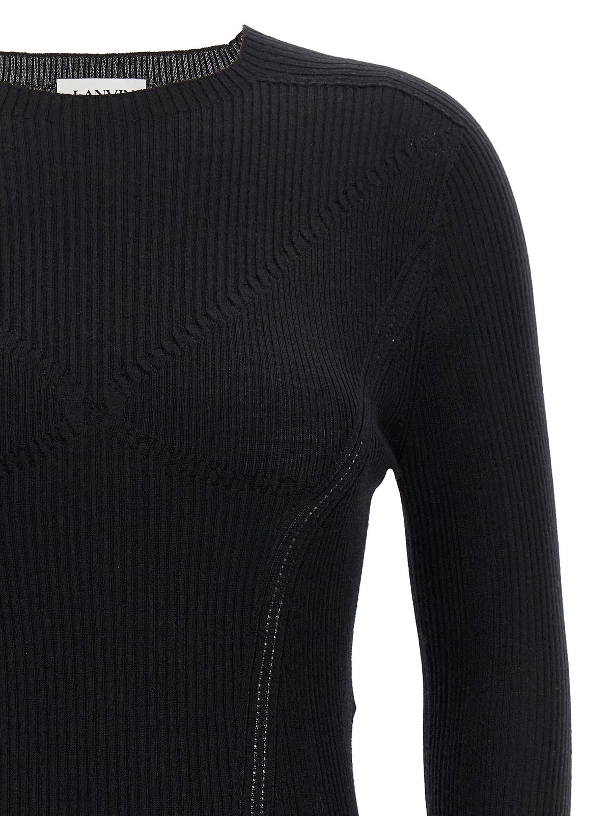 LANVIN Ribbed Sweater Black