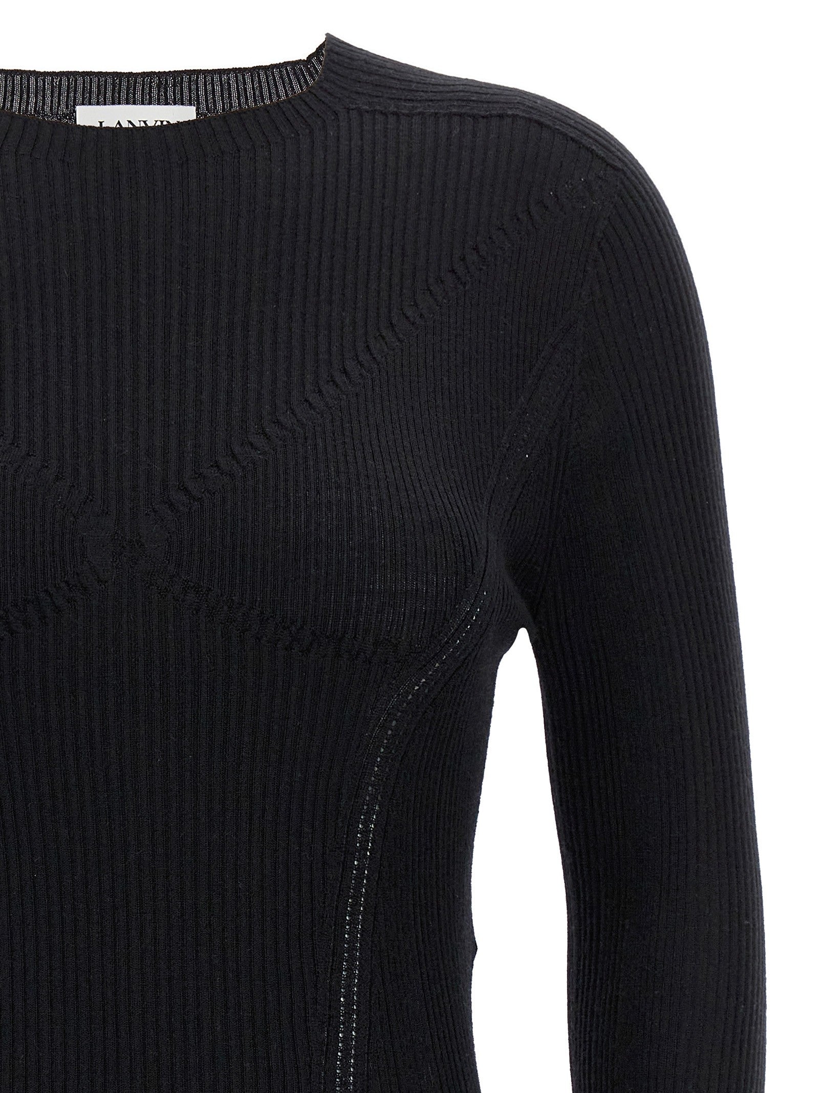 LANVIN Ribbed Sweater Black