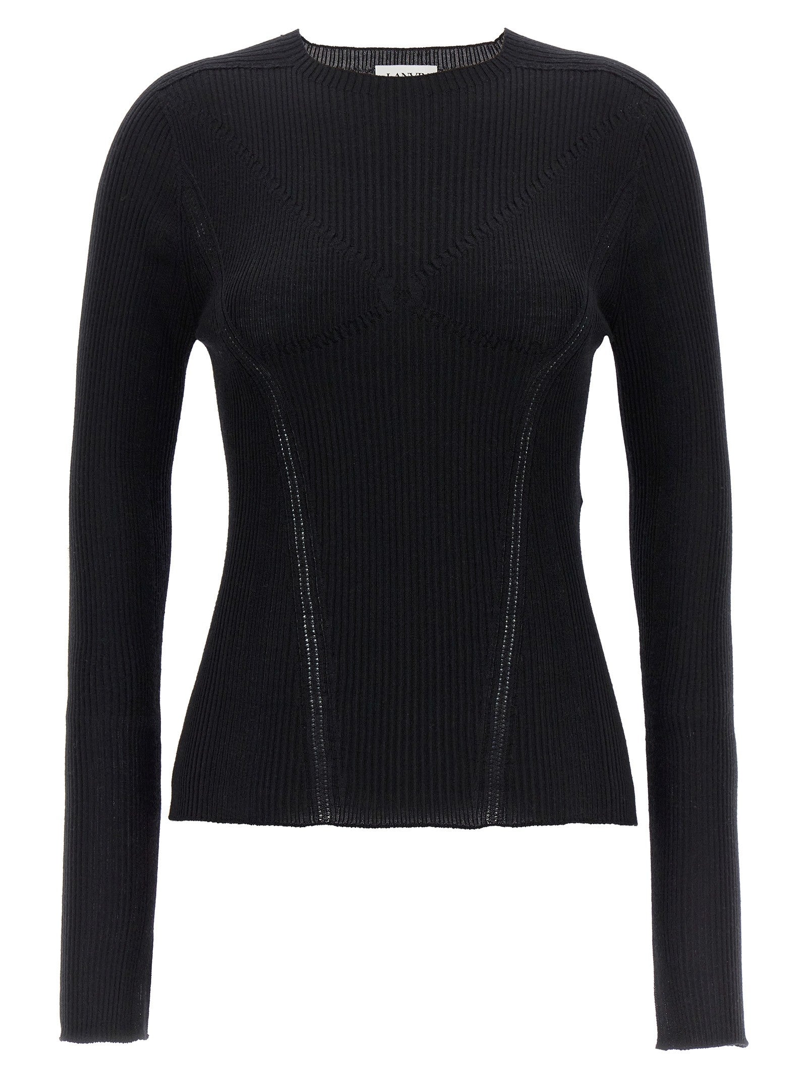LANVIN Ribbed Sweater Black