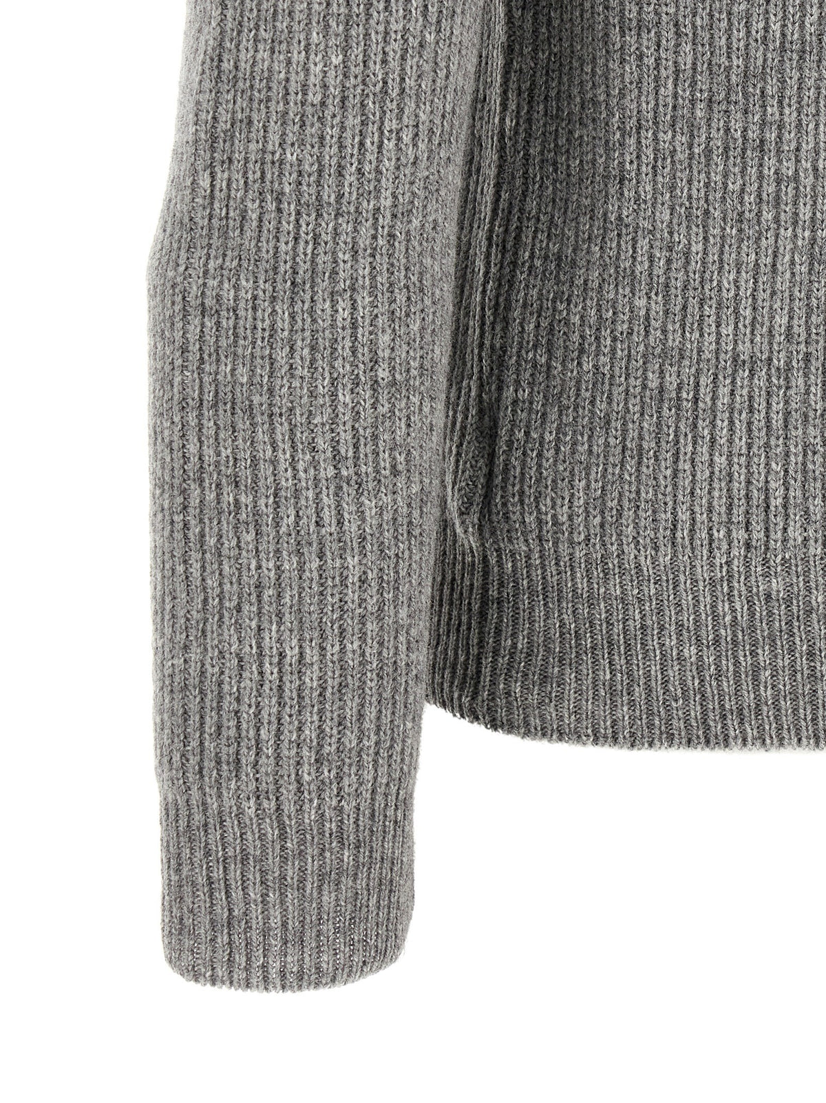 Zanone Ribbed Sweater Grey, view 4