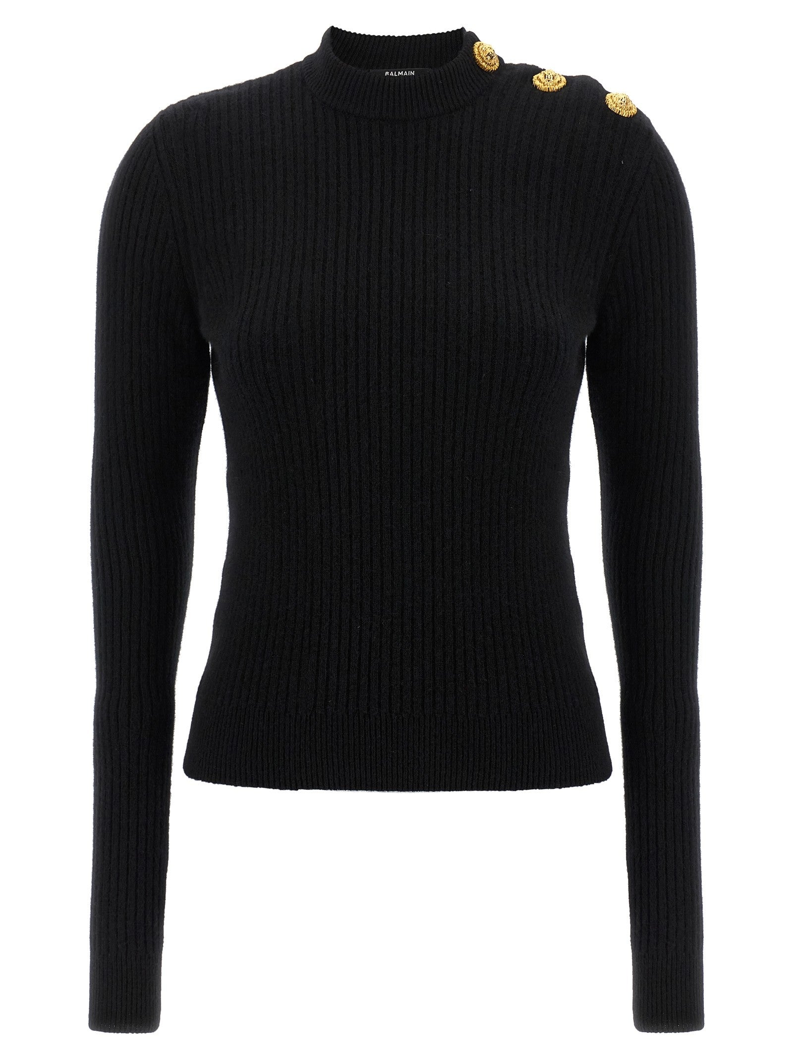 Balmain Ribbed Sweater Black