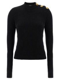 Balmain Ribbed Sweater Black