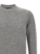 Zanone Ribbed Sweater Grey, view 3