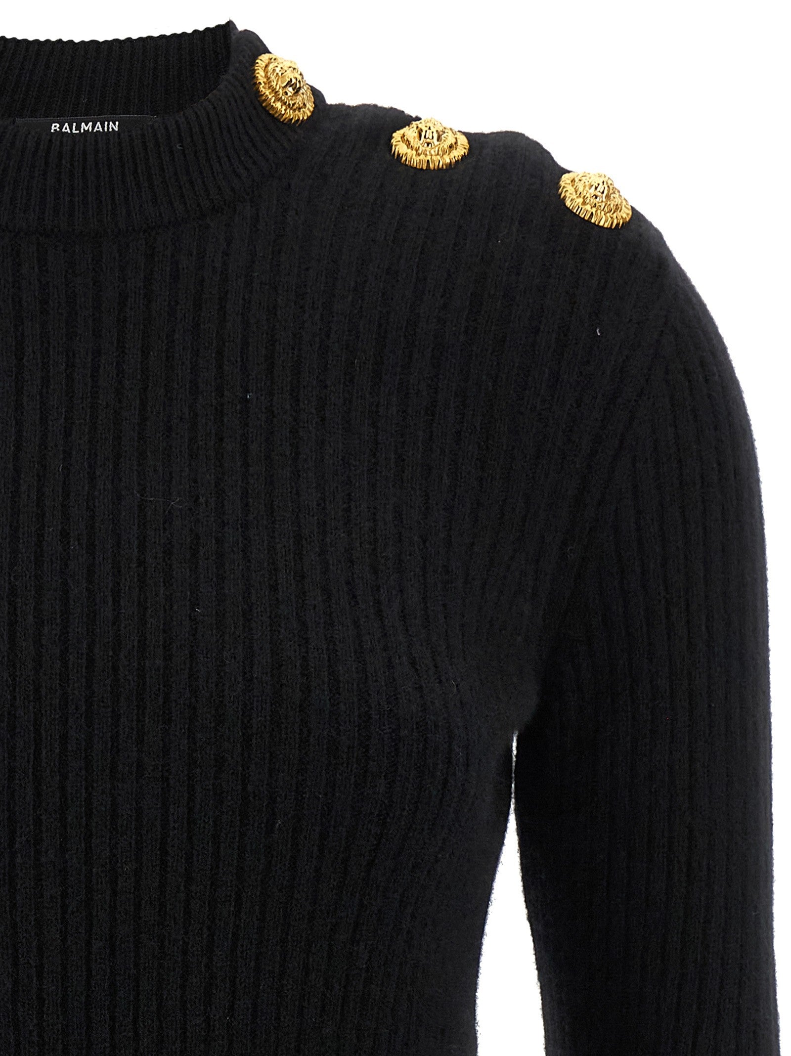 Balmain Ribbed Sweater Black