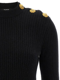 Balmain Ribbed Sweater Black