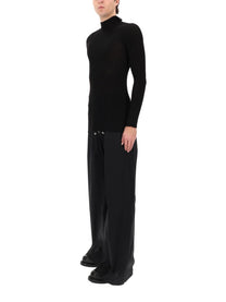 Rick Owens Men's Ribbed Tabard Knit Black