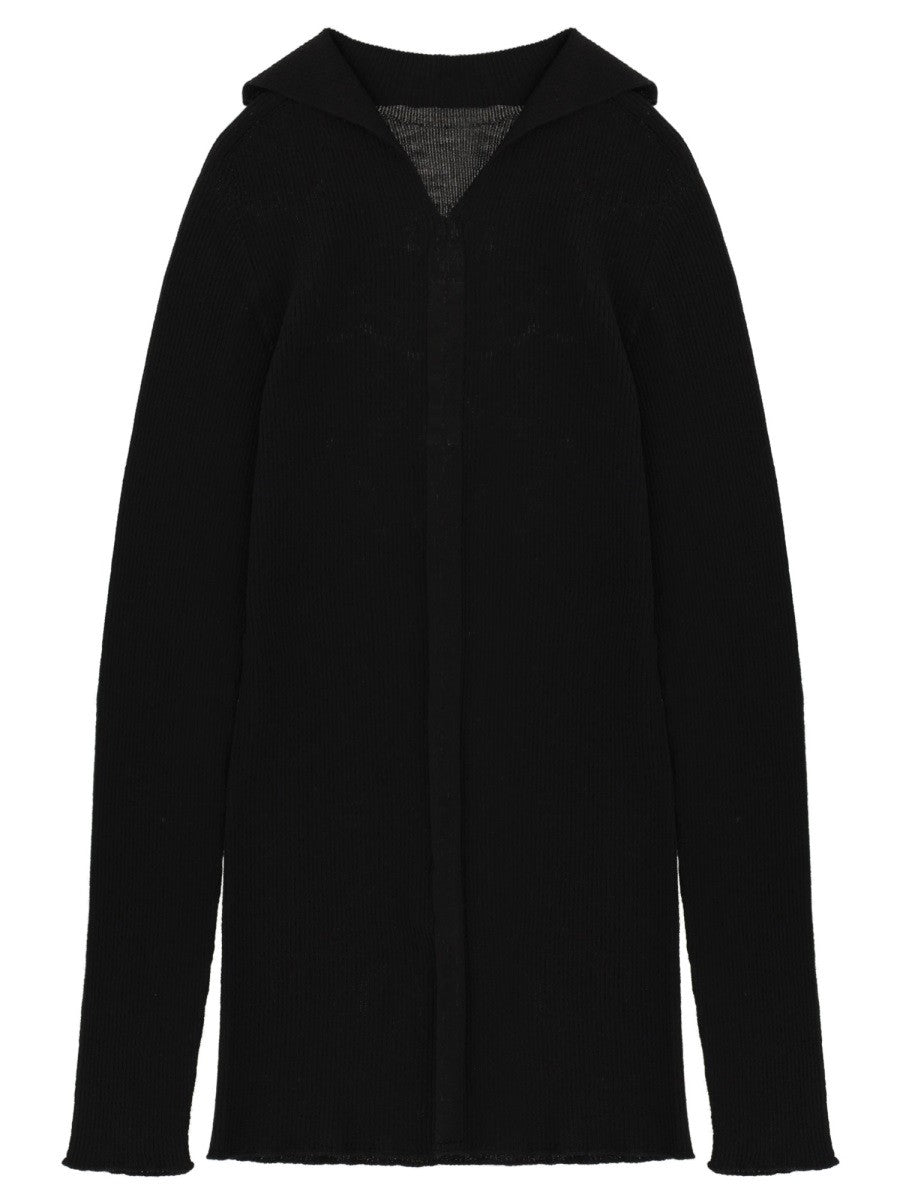 Rick Owens Men's Ribbed Tabard Knit Black