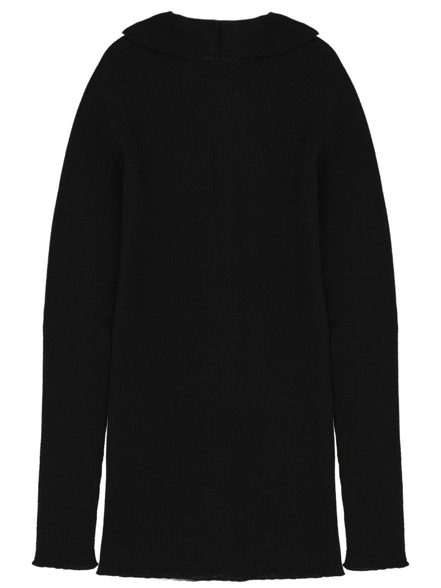Rick Owens Men's Ribbed Tabard Knit Black