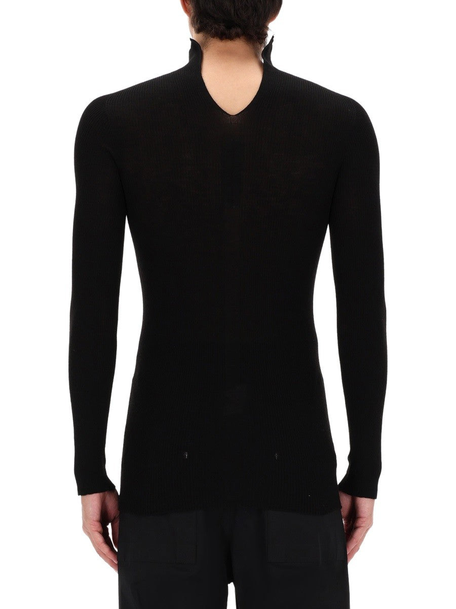Rick Owens Men's Ribbed Tabard Knit Black
