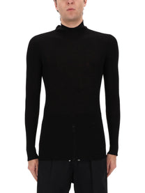 Rick Owens Men's Ribbed Tabard Knit Black