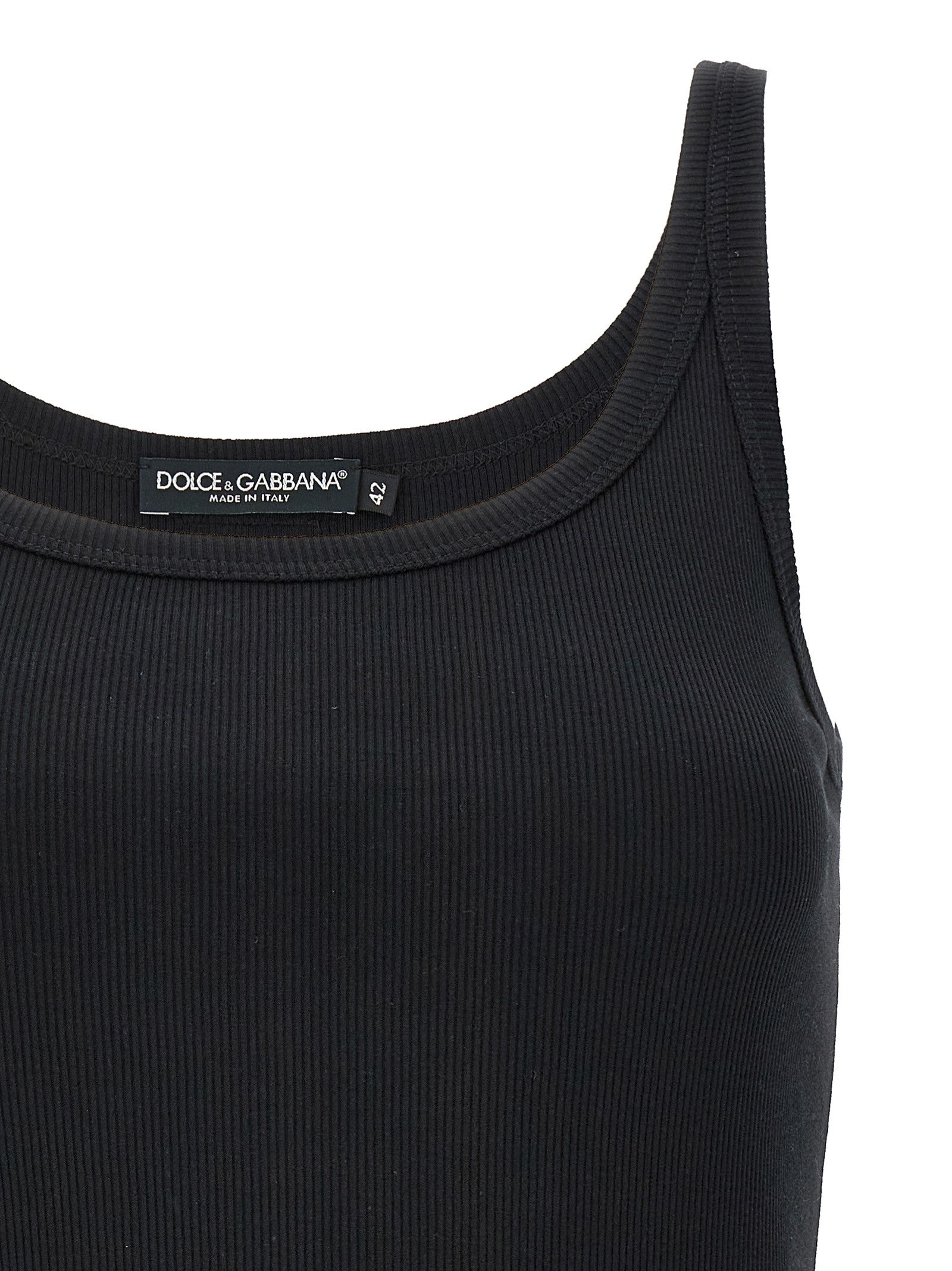 Dolce &amp; Gabbana Ribbed Tank Top Black