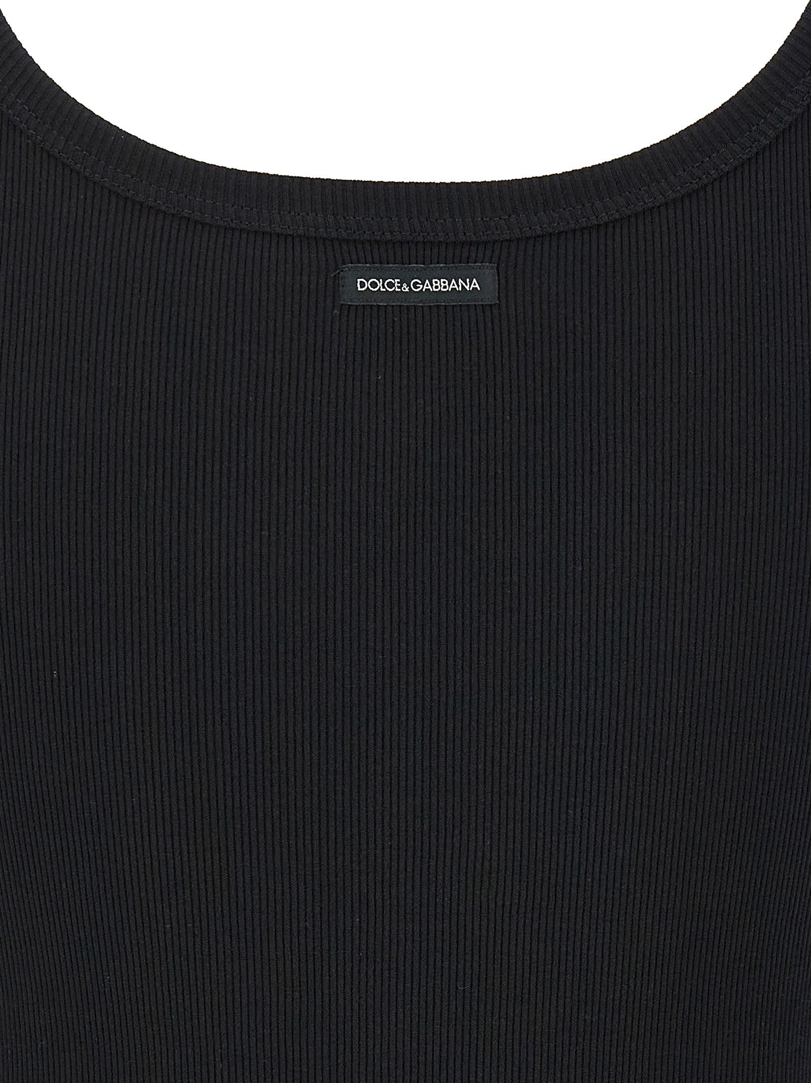 Dolce &amp; Gabbana Ribbed Tank Top Black