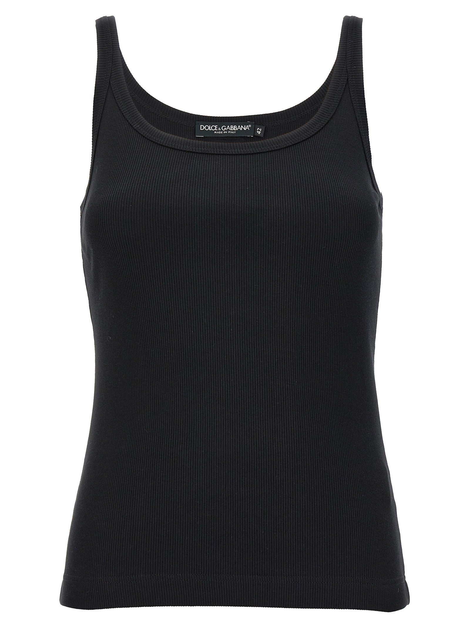 Dolce &amp; Gabbana Ribbed Tank Top Black