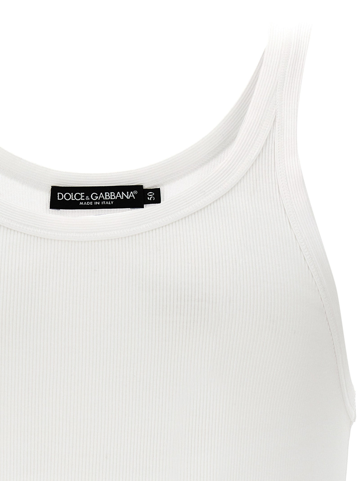 Dolce &amp; Gabbana Ribbed Tank Top White