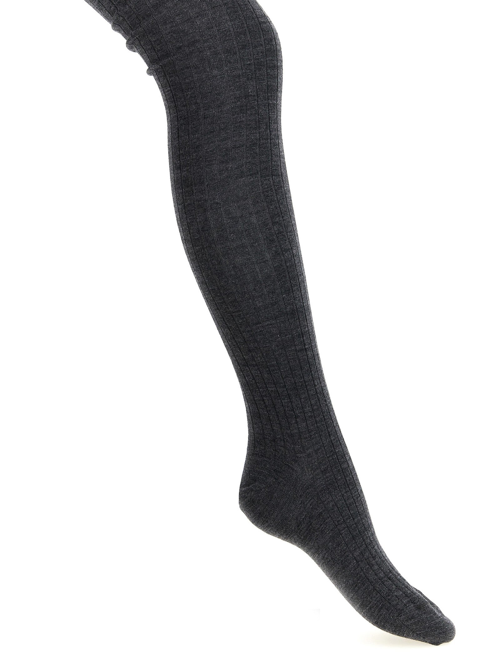Jil Sander Ribbed Tights Grey