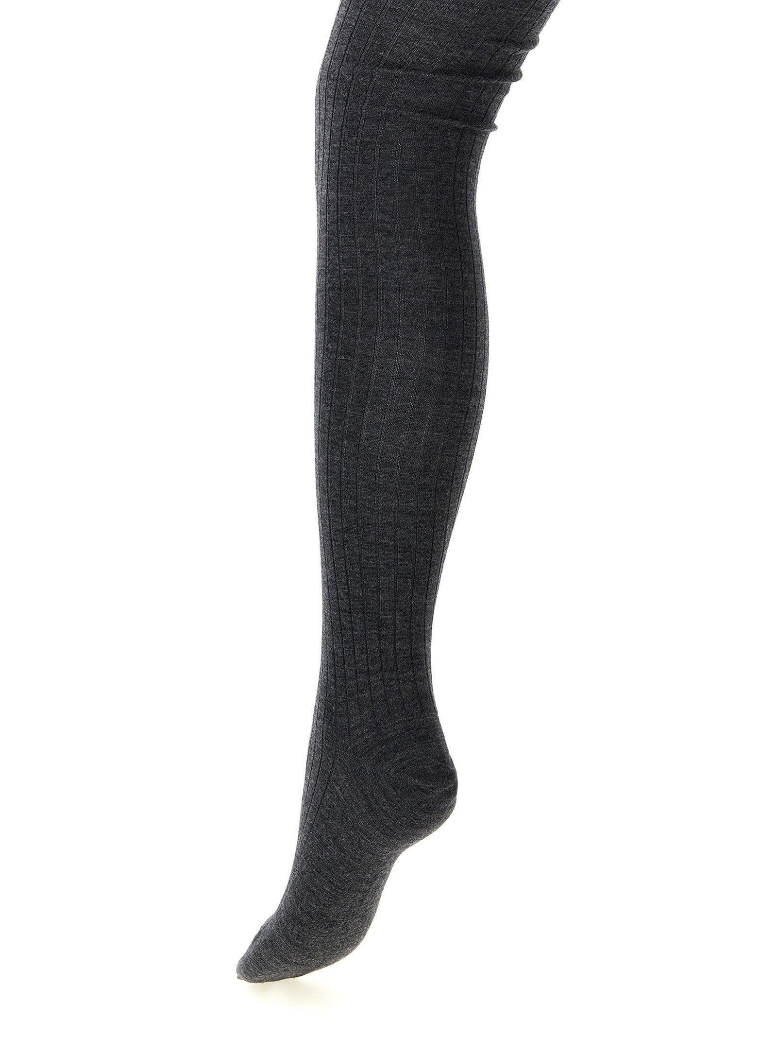 Jil Sander Ribbed Tights Grey