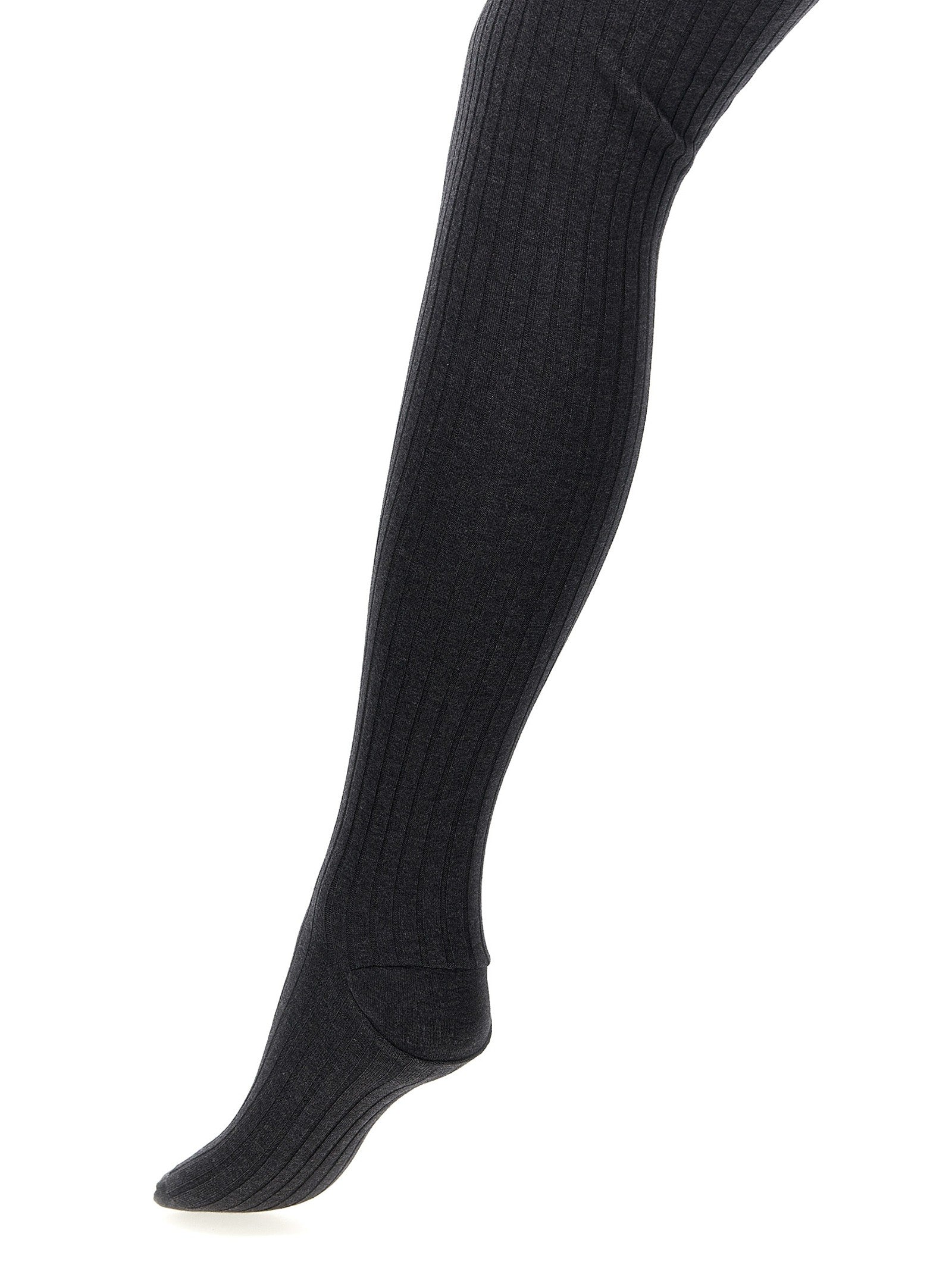 PRADA Ribbed Tights Grey