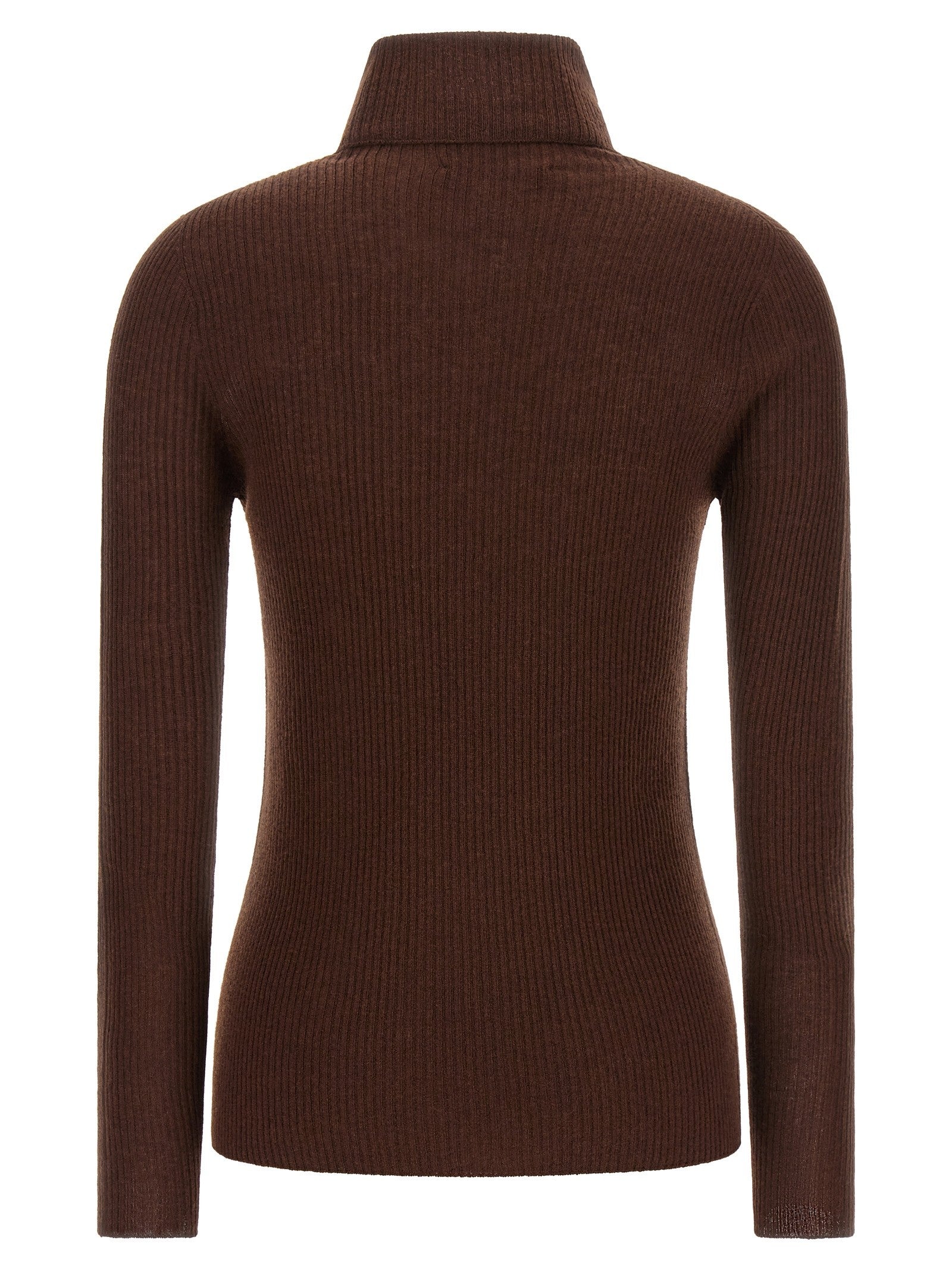 Fabiana Filippi Ribbed Turtleneck Sweater Brown