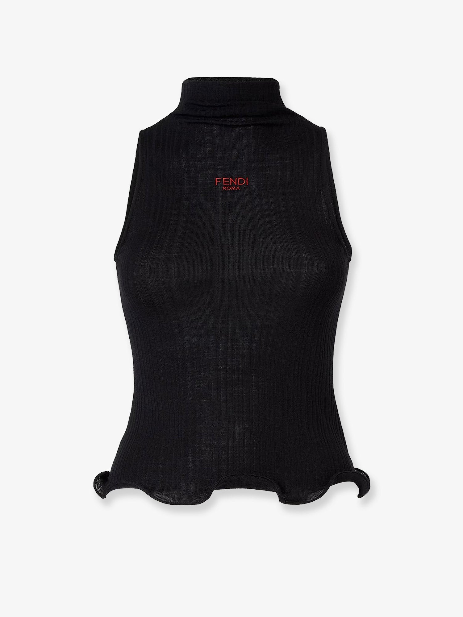 Fendi Women's Ruffled Top Black