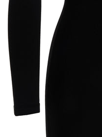 Dsquared2 Ribbed Viscose Dress Black