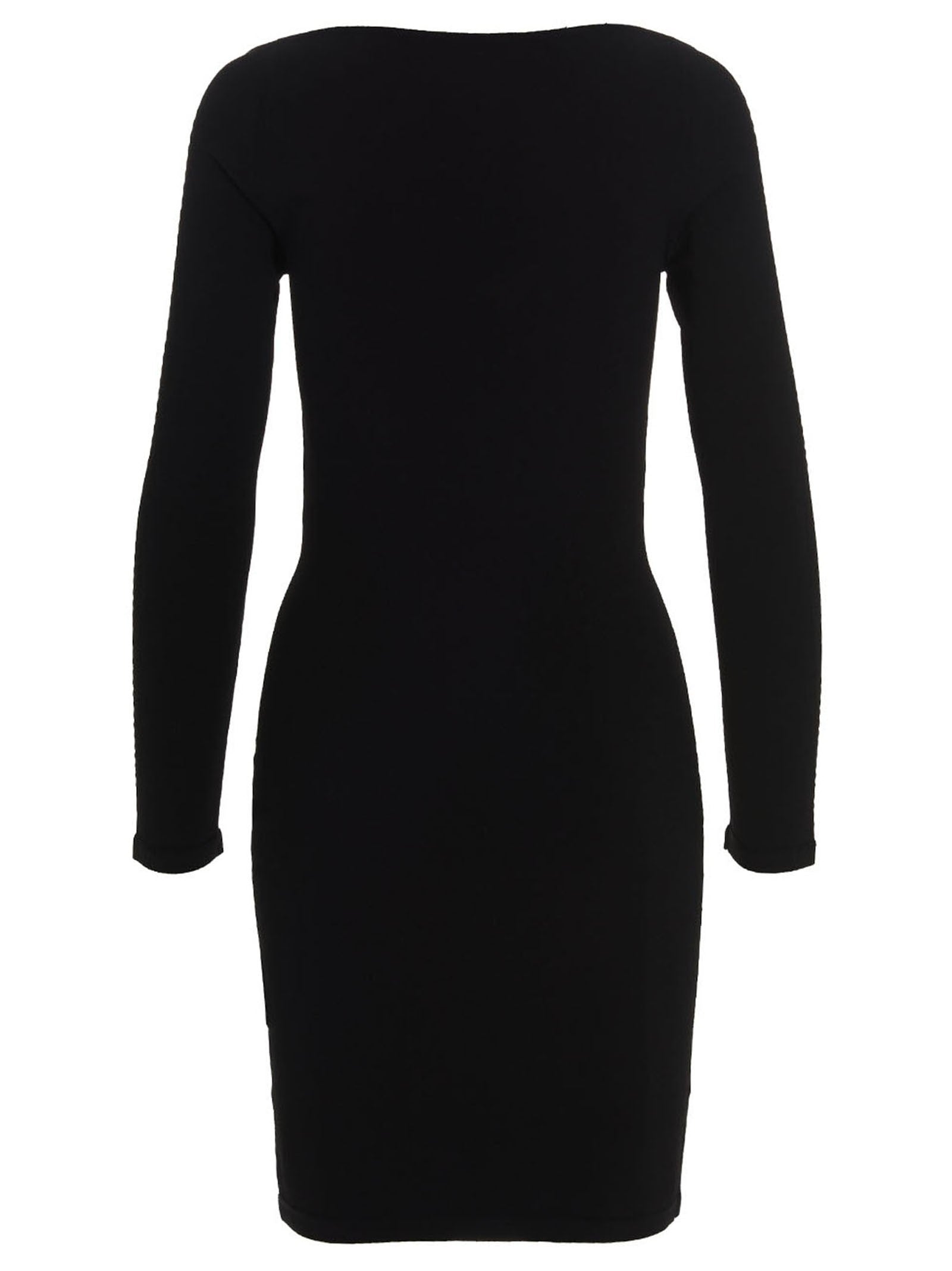 Dsquared2 Ribbed Viscose Dress Black
