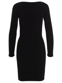Dsquared2 Ribbed Viscose Dress Black