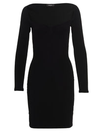 Dsquared2 Ribbed Viscose Dress Black