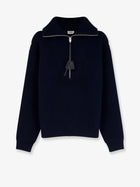 Celine Men's Ribbed Wool and Cashmere Sweater Blue