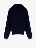 Celine Men's Ribbed Wool and Cashmere Sweater Blue, view 2