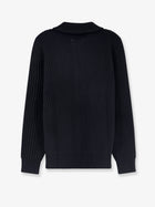 MM6 Maison Margiela Men's Ribbed Wool Blend Cardigan Black