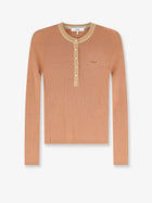 Chloé Women's Ribbed Wool Shirt Brown