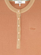 Chloé Women's Ribbed Wool Shirt Brown, view 3